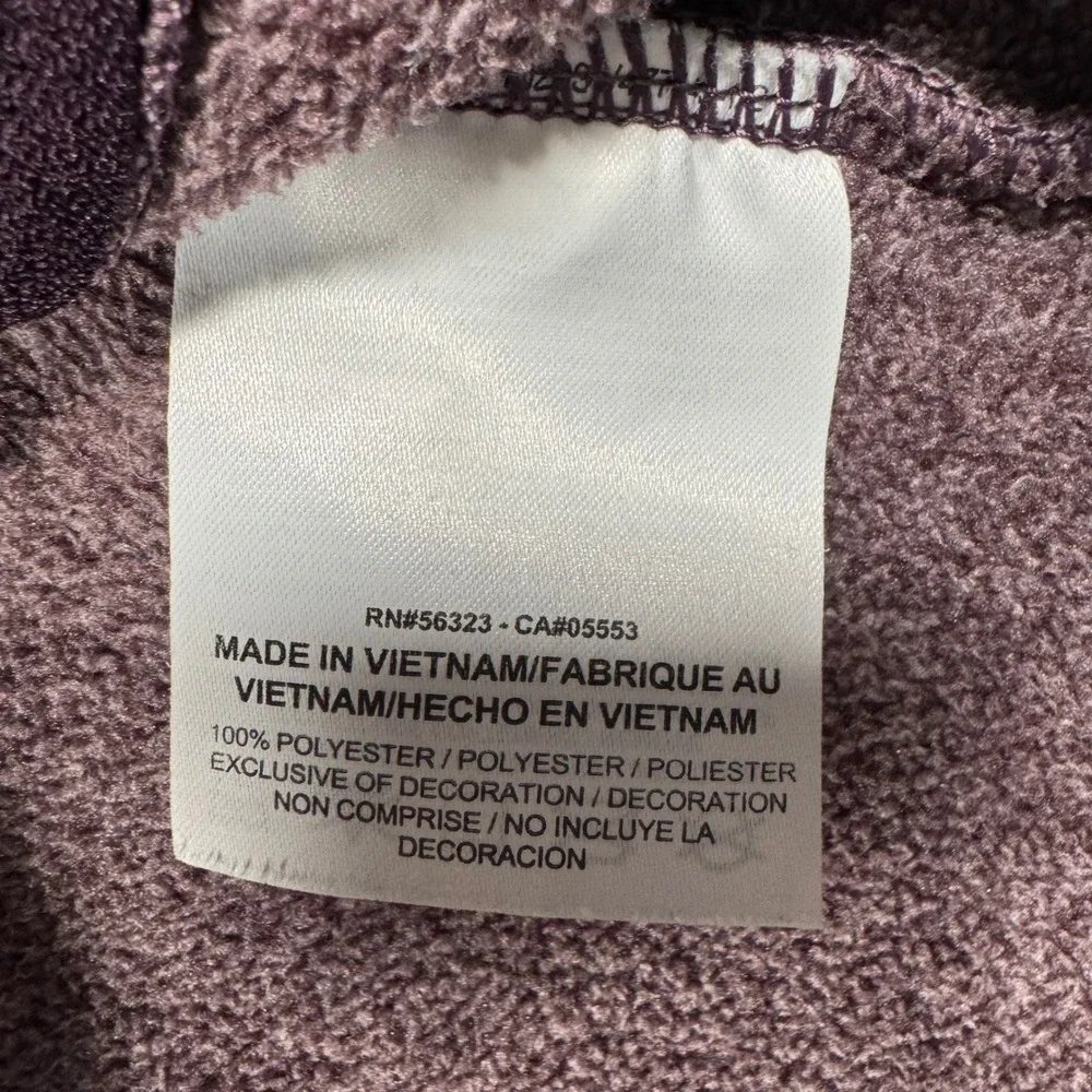 Nike Pullover Womens Small Purple Cowl Neck Dri-FIT Fleece‎ Embroidered Logo Zip